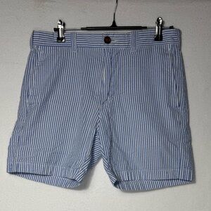 J-crew Seersucker Blue Striped Men's Shorts